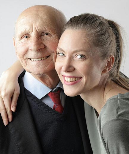 Family members smiling together